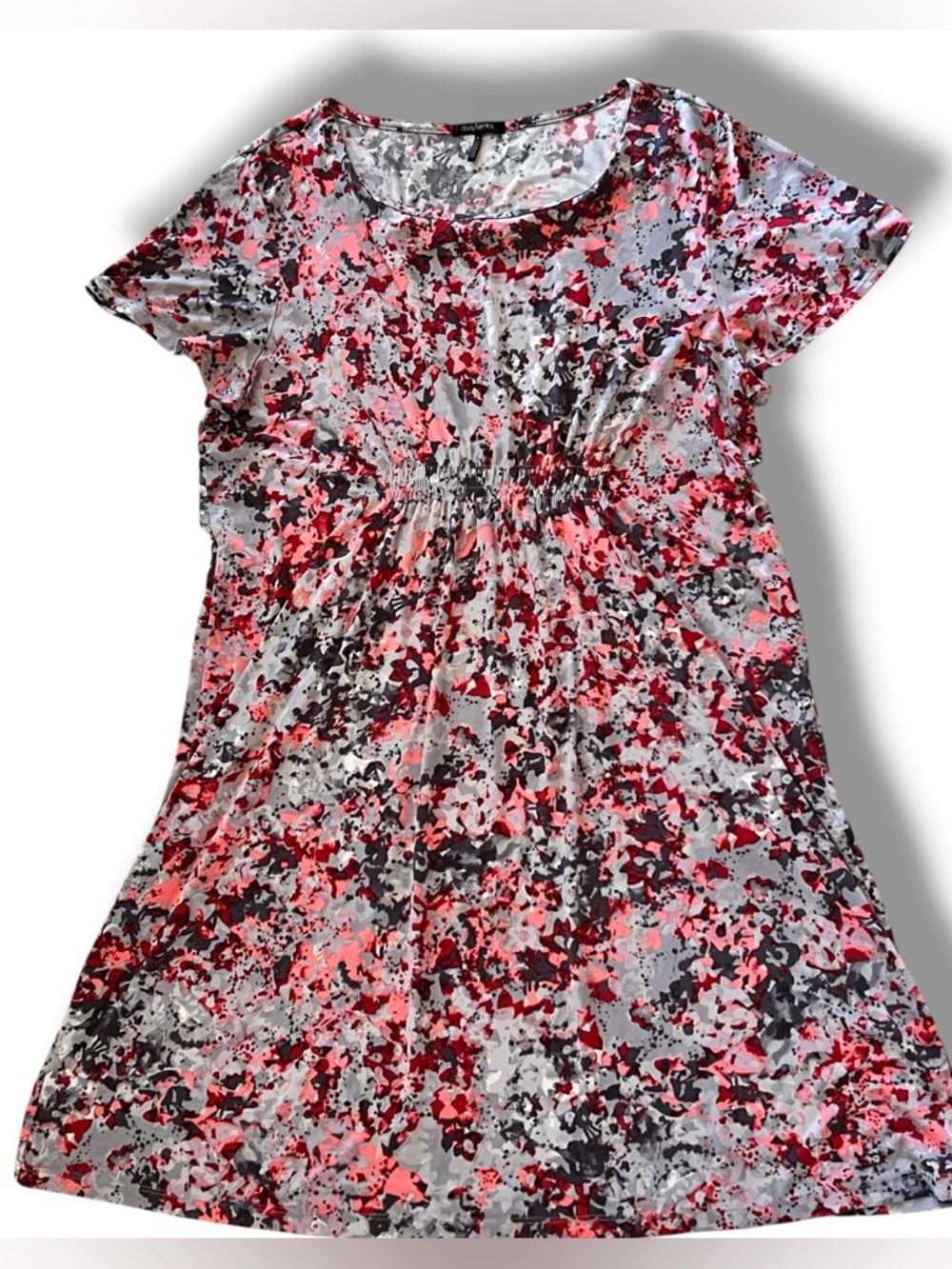 Daisy Fuentes Womens Polyester Short Sleeve Floral Lightweight Mini Dress XL C-2